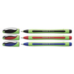 Schneider Xpress Fineliner Porous Point Pen, Stick, Medium 0.8 mm, Assorted Ink Colors, Green Barrel, 3/Pack view 1