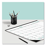 Brownline EcoLogix Monthly Desk Pad Calendar, 22 x 17, White/Green Sheets, Black Binding/Corners, 12-Month (Jan to Dec): 2024 view 1