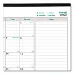Brownline EcoLogix Monthly Desk Pad Calendar, 22 x 17, White/Green Sheets, Black Binding/Corners, 12-Month (Jan to Dec): 2024 view 2