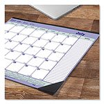 Blueline Academic Monthly Desk Pad Calendar, 21.25 x 16, White/Blue/Green, Black Binding/Corners, 13-Month (July-July): 2023 to 2024 view 3