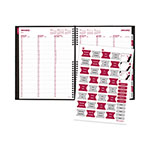 Brownline CoilPro Weekly Appointment Book in Columnar Format, 11 x 8.5, Black Lizard-Look Cover, 12-Month (Jan to Dec): 2024 view 2