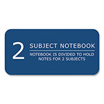 Roaring Spring Paper Subject Wirebound Notebook, 2-Subject, Medium/College Rule, Asst Cover, (100) 11 x 9 Sheets, 24/Carton view 1
