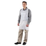 Royal   Poly Apron, White, 24 in. W x 42 in. L, One Size Fits All, 1000/Carton orginal image