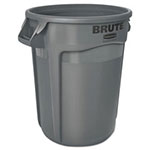 Rubbermaid Round Brute Container, Plastic, 32 gal, Gray view 1