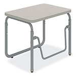 Safco AlphaBetter 2.0 Height-Adjust Student Desk w/Pendulum Bar, 27.75 x 19.75 x 22 to 30, Pebble Gray view 1