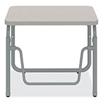 Safco AlphaBetter 2.0 Height-Adjust Student Desk w/Pendulum Bar, 27.75 x 19.75 x 22 to 30, Pebble Gray view 2