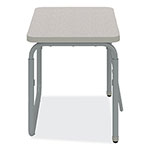 Safco AlphaBetter 2.0 Height-Adjust Student Desk w/Pendulum Bar, 27.75 x 19.75 x 22 to 30, Pebble Gray view 4