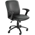 Safco Exec. High-Back Chair, 27" x 30-1/4" x 40-3/4"-44-3/4", Black Vinyl view 1