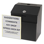 Safco Steel Suggestion/Key Drop Box with Locking Top, 7 x 6 x 8 1/2 view 2