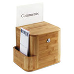 Safco Bamboo Suggestion Box, 10 x 8 x 14, Natural view 2