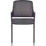 Safco Next Stack Chair, Black Polypropylene Seat, Black Polypropylene Back, Tubular Steel Frame, Four-legged Base, 4/Carton view 2