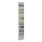 Safco Steel Magazine Rack, 23 Compartments, 10w x 4d x 65.5h, Gray view 2