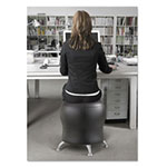 Safco Zenergy Ball Chair, Black Seat/Black Back, Silver Base view 1