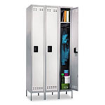 Safco Single-Tier, Three-Column Locker, 36w x 18d x 78h, Two-Tone Gray view 1
