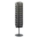 Safco Onyx Mesh Rotating Magazine Display, 30 Compartments, 16.5w x 16.5d x 66h, Black view 2