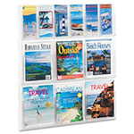 Safco Reveal Clear Literature Displays, 12 Compartments, 30w x 2d x 34.75h, Clear view 3