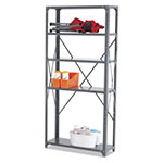 Safco Commercial Steel Shelving Unit, Five-Shelf, 36w x 12d x 75h, Dark Gray view 4