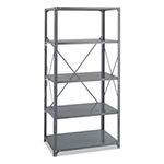 Safco Commercial Steel Shelving Unit, Five-Shelf, 36w x 24d x 75h, Dark Gray view 3