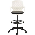 Safco Shell Extended-Height Chair, Max 275 lb, 22