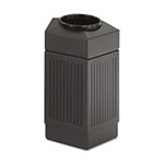 Safco Canmeleon™ Pentagon Plastic Outdoor Trash Can, 30 Gallon, Black view 1