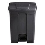 Safco Large Capacity Plastic Step-On Receptacle, 17 gal, Black view 1