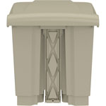 Safco Plastic Step-On Receptacle, 20 gal, Metal, Tan, Ships in 1-3 Business Days view 1