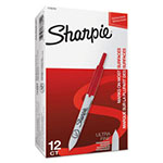 Sharpie® Retractable Permanent Marker, Extra-Fine Needle Tip, Red view 2