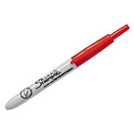 Sharpie® Retractable Permanent Marker, Extra-Fine Needle Tip, Red view 3
