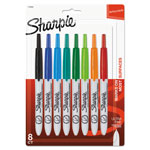Sharpie® Retractable Permanent Marker, Extra-Fine Needle Tip, Assorted Colors, 8/Set orginal image