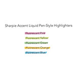 Sharpie® Liquid Pen Style Highlighters, Chisel Tip, Fluorescent Pink, Dozen view 2