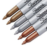 Sharpie® Metallic Fine Point Permanent Markers, Bullet Tip, Gold-Silver-Bronze, 6/Pack view 2