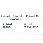 Uni-Ball Vision Elite Designer Series Roller Ball Pen, .8 mm, Assorted Barrels, Black Ink view 3