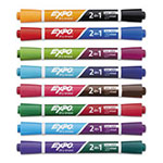 Expo® 2-in-1 Dry Erase Markers, Broad/Fine Chisel Tip, Assorted Colors, 8/Pack view 2