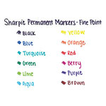 Sharpie® Fine Tip Permanent Marker, Red, Dozen view 3