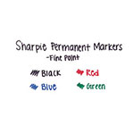 Sharpie® Fine Tip Permanent Marker, Assorted Colors, 4/Set view 3