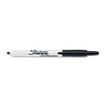 Sharpie® Retractable Permanent Marker, Fine Bullet Tip, Black view 1