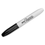 Sharpie® Super Permanent Marker, Fine Bullet Tip, Black, Dozen view 1