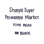 Sharpie® Super Permanent Markers, Fine Point, Black, 6/Pack view 5