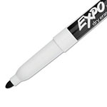 Expo® Low-Odor Dry-Erase Marker, Fine Bullet Tip, Black, Dozen view 3