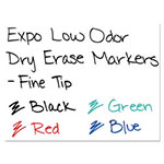 Expo® Low-Odor Dry-Erase Marker, Fine Bullet Tip, Assorted Colors, 4/Set view 3