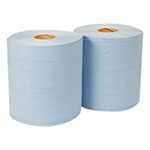 Tork Industrial Paper Wiper, 4-Ply, 11 x 15.75, Blue, 375 Wipes/Roll, 2 Roll/Carton view 1