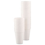 Solo Single-Sided Poly Paper Hot Cups, 8oz, White, 50/Bag, 20 Bags/Carton view 1