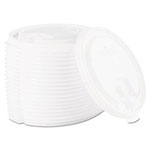 Solo Lift Back and Lock Tab Cup Lids, 10-24 oz Cups, White, 100/Sleeve, 20 Sleeves/CT view 1