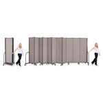 Screenflex Commercial Edition Portable Partition, Gray, 6' h x 20'5" Open Length view 2