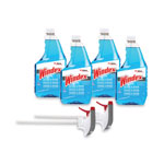 Windex Original Glass Cleaner, Fresh Scent, 32 oz Spray Bottle, 4/Carton orginal image