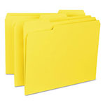 Smead Interior File Folders, 1/3-Cut Tabs, Letter Size, Yellow, 100/Box view 1