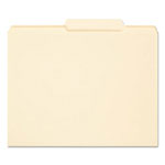 Smead Reinforced Guide Height File Folders, 2/5-Cut 2-Ply Tab, Right of Center, Letter Size, Manila, 100/Box view 2