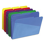 Smead Poly Colored File Folders with Slash Pocket, 1/3-Cut Tabs, Letter Size, Assorted, 30/Box view 3