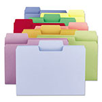 Smead SuperTab Colored File Folders, 1/3-Cut Tabs, Letter Size, 11 pt. Stock, Assorted, 100/Box view 1