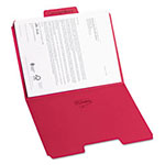 Smead SuperTab Colored File Folders, 1/3-Cut Tabs, Letter Size, 11 pt. Stock, Red, 100/Box view 1